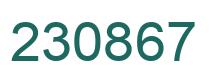 Number 230867 green image