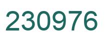 Number 230976 green image