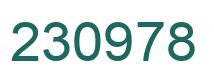 Number 230978 green image