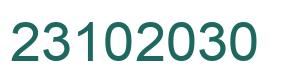 Number 23102030 green image