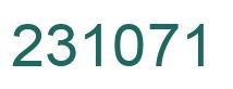 Number 231071 green image