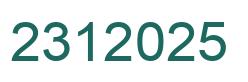Number 2312025 green image