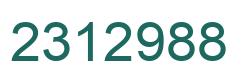 Number 2312988 green image
