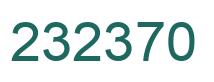 Number 232370 green image