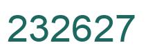 Number 232627 green image