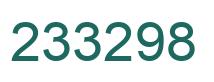 Number 233298 green image