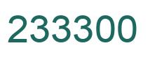 Number 233300 green image