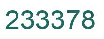 Number 233378 green image