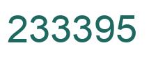 Number 233395 green image