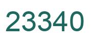 Number 23340 green image