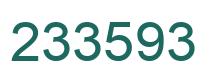 Number 233593 green image