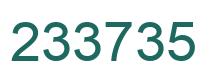 Number 233735 green image