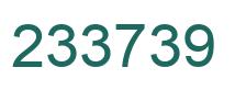 Number 233739 green image