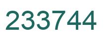 Number 233744 green image