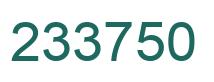 Number 233750 green image