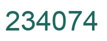 Number 234074 green image
