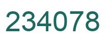Number 234078 green image