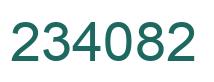 Number 234082 green image