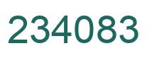Number 234083 green image