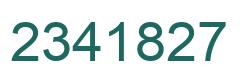 Number 2341827 green image