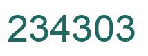 Number 234303 green image