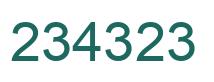 Number 234323 green image