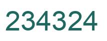Number 234324 green image