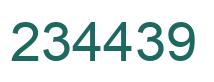 Number 234439 green image