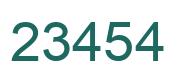 Number 23454 green image