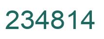 Number 234814 green image