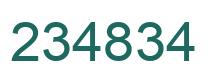 Number 234834 green image