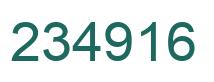 Number 234916 green image
