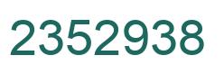 Number 2352938 green image