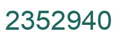 Number 2352940 green image