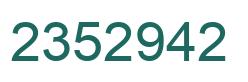 Number 2352942 green image