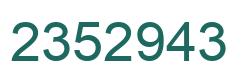 Number 2352943 green image