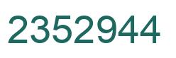 Number 2352944 green image