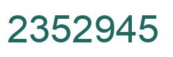 Number 2352945 green image