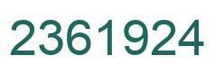 Number 2361924 green image