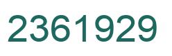 Number 2361929 green image