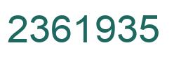 Number 2361935 green image