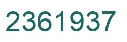 Number 2361937 green image