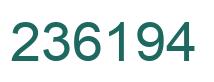 Number 236194 green image