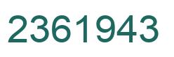 Number 2361943 green image