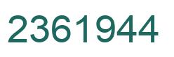 Number 2361944 green image