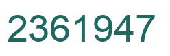 Number 2361947 green image