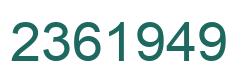 Number 2361949 green image