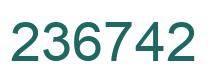Number 236742 green image