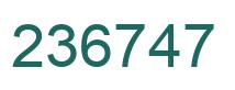 Number 236747 green image