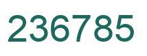 Number 236785 green image